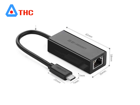 Cáp chuyển đổi USB Type-C to Lan Ugreen